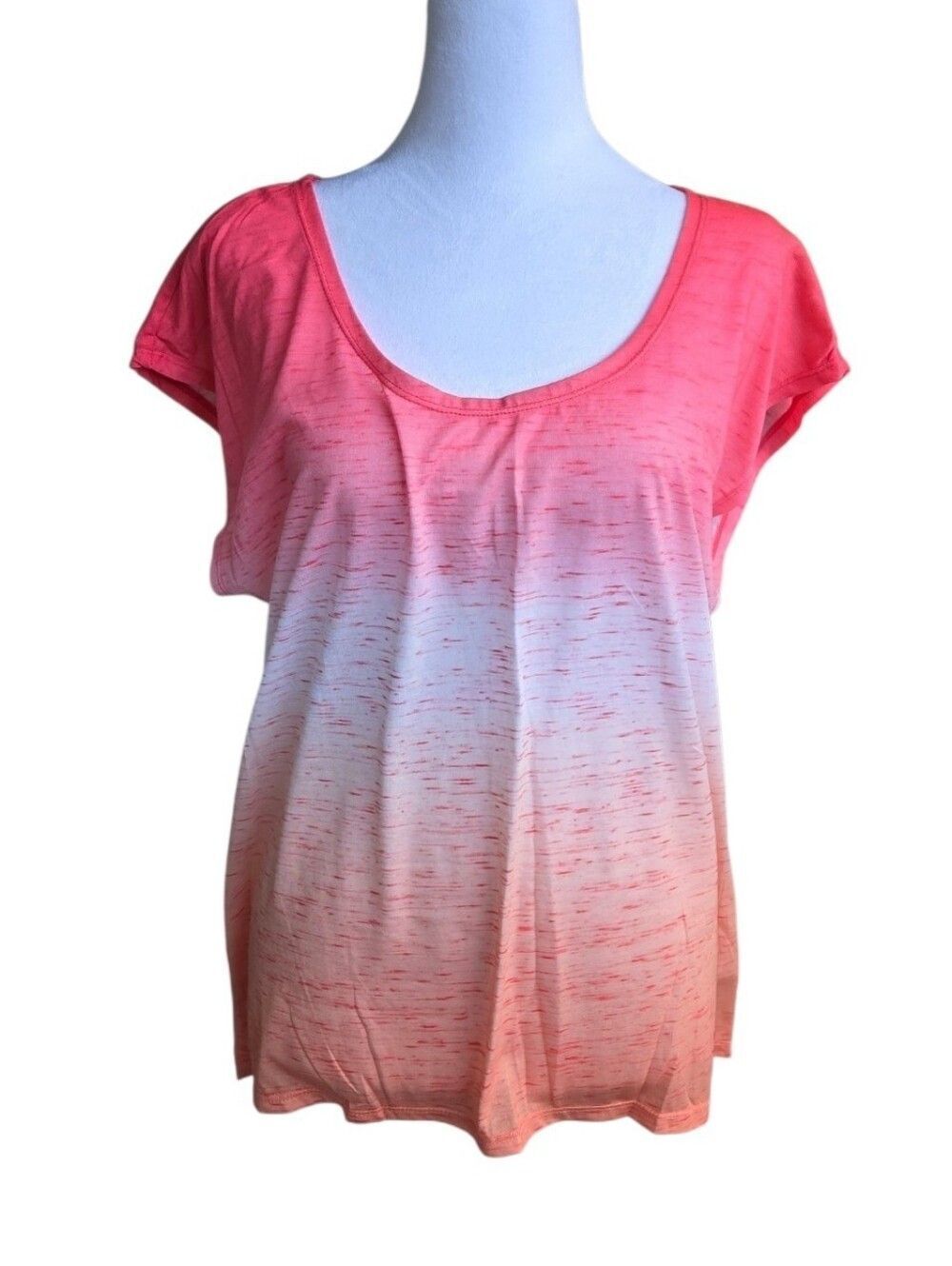 Levi's Women's Size Large Coral/Pink/Orange Ombre Sheer Blouse